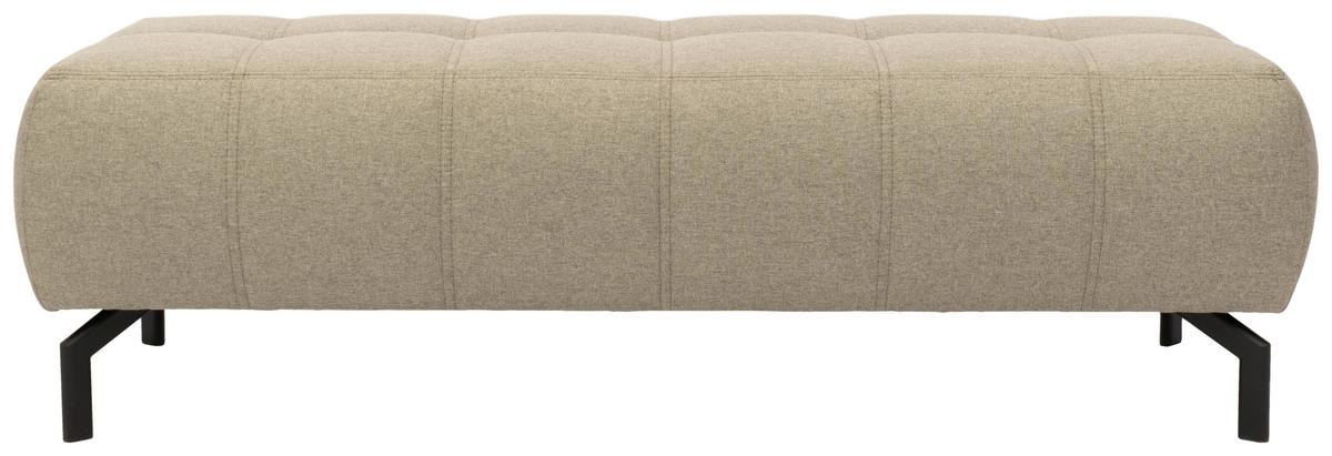 Polsterhocker Cunelli Schlammfarben Webstoff H: 45cm - Schlammfarben/Schwarz, Design, Textil (153/45/62cm) - MID.YOU