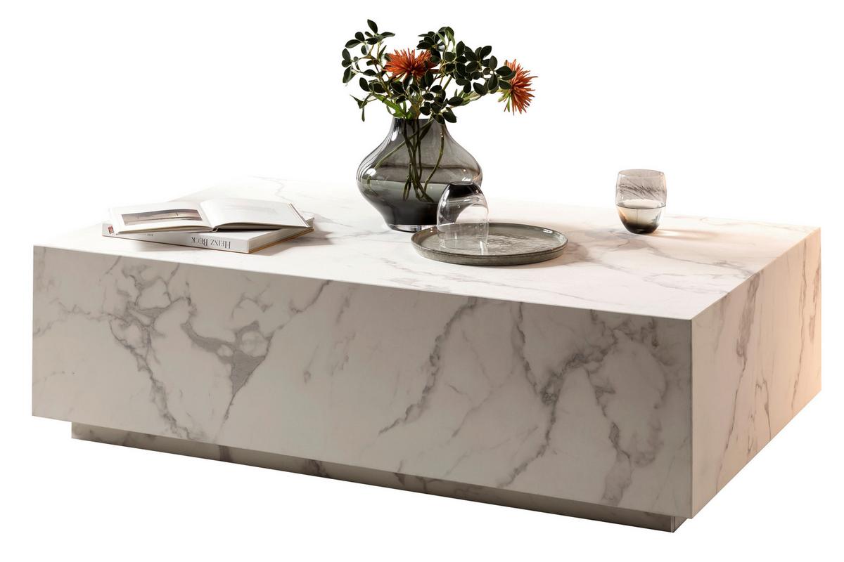 Couchtisch Weiß L: 120 Cm - Weiß, Design, Holzwerkstoff (120/75/35cm) - Livetastic