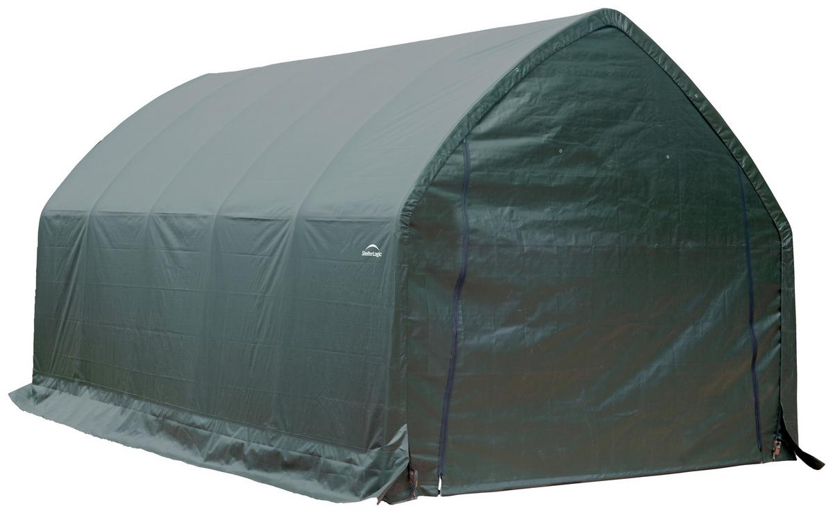Kleingarage Garage-In-A-Box 23,8m² - Grün, Basics, Kunststoff (390/370/610cm)
