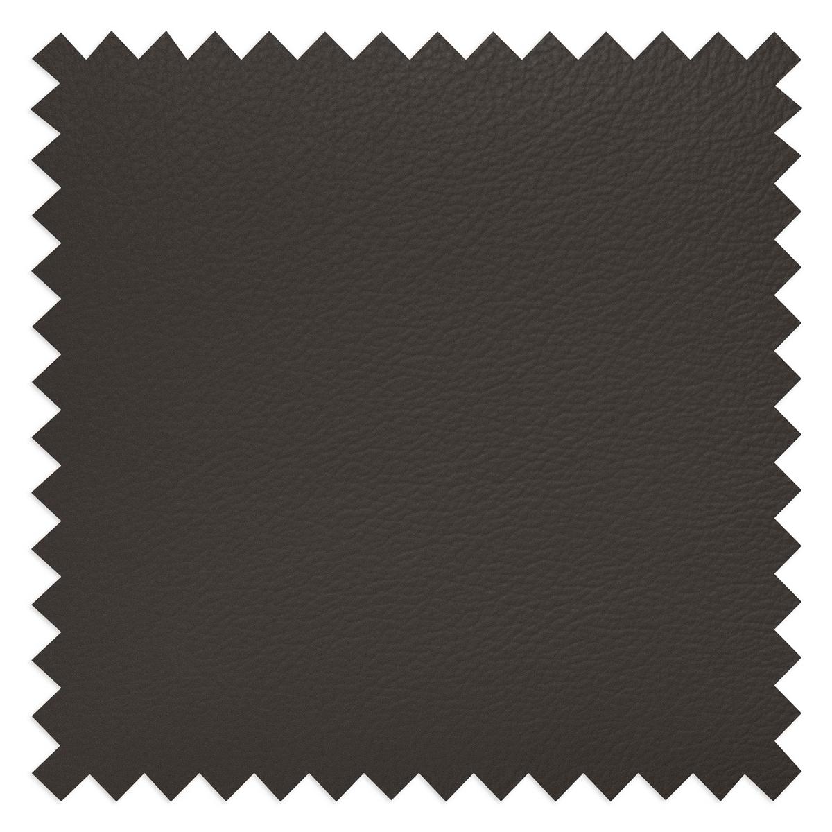 Ecksofa Lugano Teilleder Dunkelbraun 248x208 - Chromfarben/Dunkelbraun, Design, Leder/Textil (248/208cm) - Livetastic