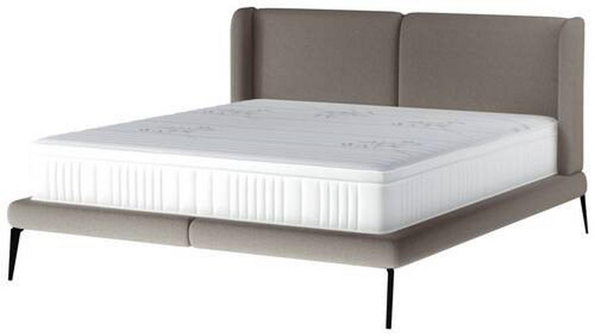 Polsterbett Tessina Now Or Never - Hellgrau/Creme, MODERN, Textil (180/200cm) - Livetastic