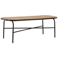 Gartentisch Holmbeck Akazienholz/metall L 200 Cm - Schwarz, KONVENTIONELL, Holz/Metall (200/90/75cm) - Gardenson