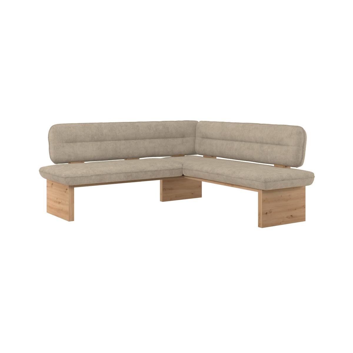 Eckbank Beluna Ii Webstoff Beige, B: 212cm - Eichefarben/Beige, KONVENTIONELL, Holz/Textil (212/170cm) - James Wood