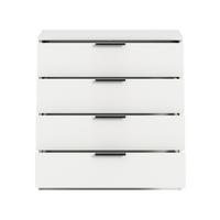 Kommode Kopenhagen, Weiß B: 74 Cm - Schwarz/Weiß, Design, Holzwerkstoff (74/80/35cm) - Livetastic