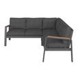 Loungegarnitur Sorrent - Anthrazit/Schwarz, MODERN, Glas/Textil (193/193cm) - Beldano