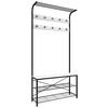 Garderobe Taliro Schwarz Weiß - Schwarz/Weiß, Design, Holzwerkstoff/Metall (90/190/30cm) - MID.YOU