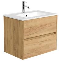 Waschtischkombi Limes Eiche Dekor B: 71 Cm - Eichefarben/Weiß, MODERN, Keramik/Holzwerkstoff (71/58,7/46,5cm) - MID.YOU