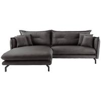 Ecksofa Lava Anthrazit S: 180x255cm - Anthrazit/Schwarz, MODERN, Textil (180/255cm) - Livetastic