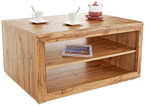 Konferenční Stolek Tizio - barvy dubu/barvy stříbra, Moderní, kompozitní dřevo (100/47/69cm) Konferenční Stolek Tizio - barvy dubu/barvy stříbra, Moderní, kompozitní dřevo (100/47/69cm)