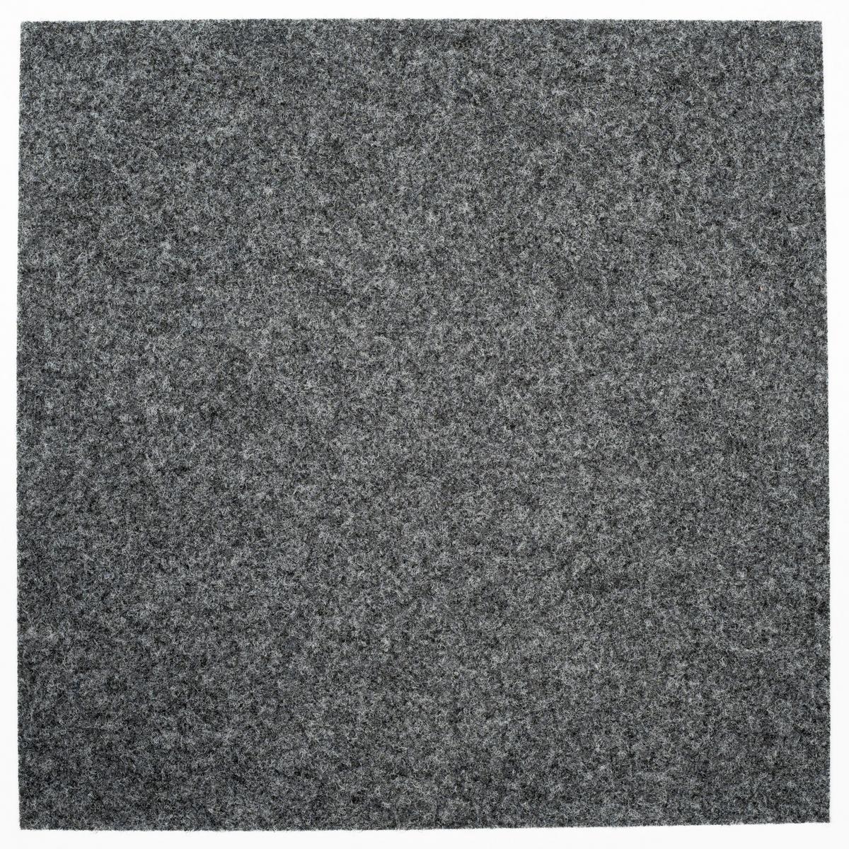 Teppichfliese Dunkelgrau Merlin 50x50cm Florhöhe 5,5mm - Dunkelgrau, Basics, Textil (50/50cm)