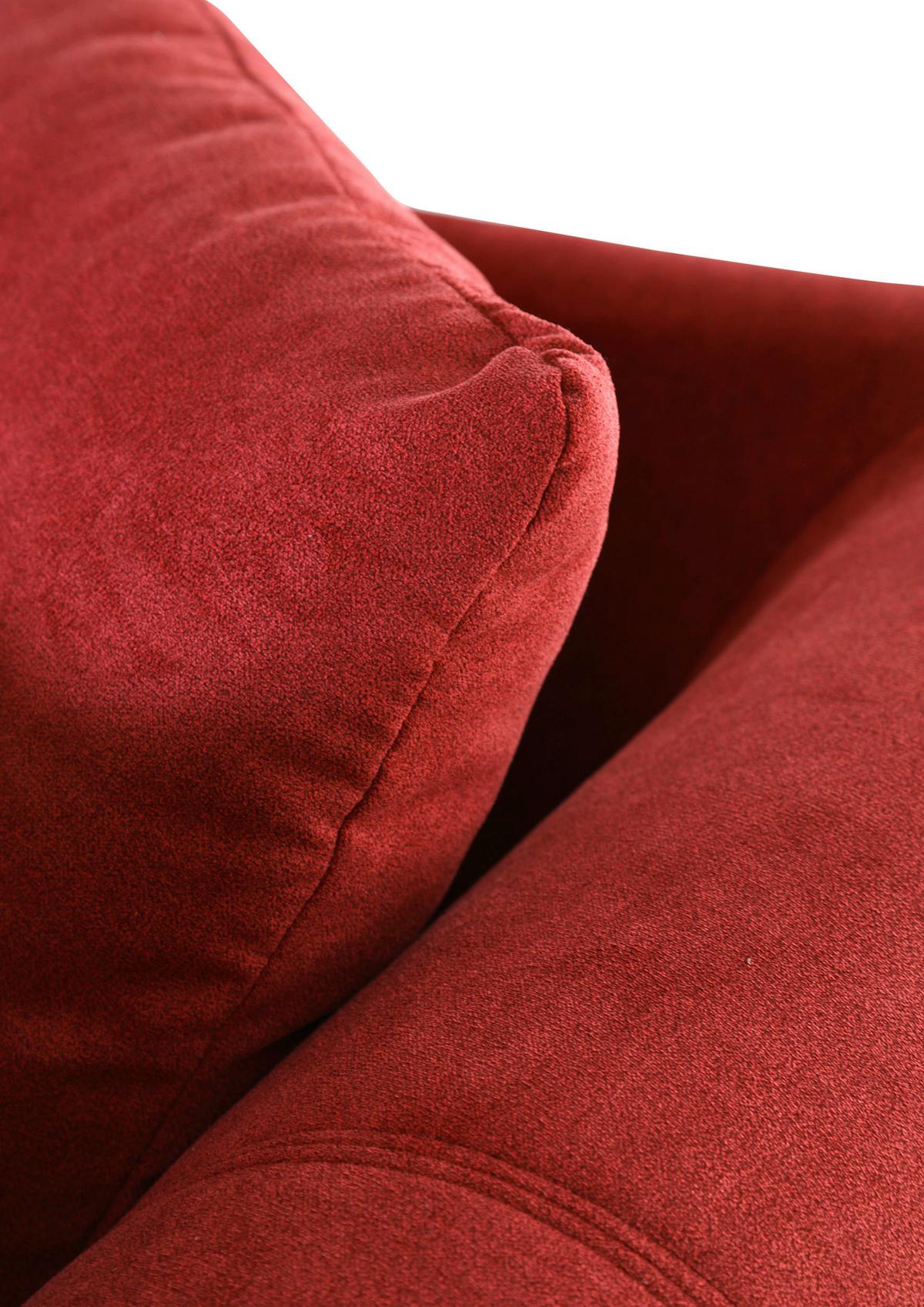 Bigsofa Lamour - Dunkelbraun/Rot, KONVENTIONELL, Holz/Textil (270/80/110cm) - Livetastic