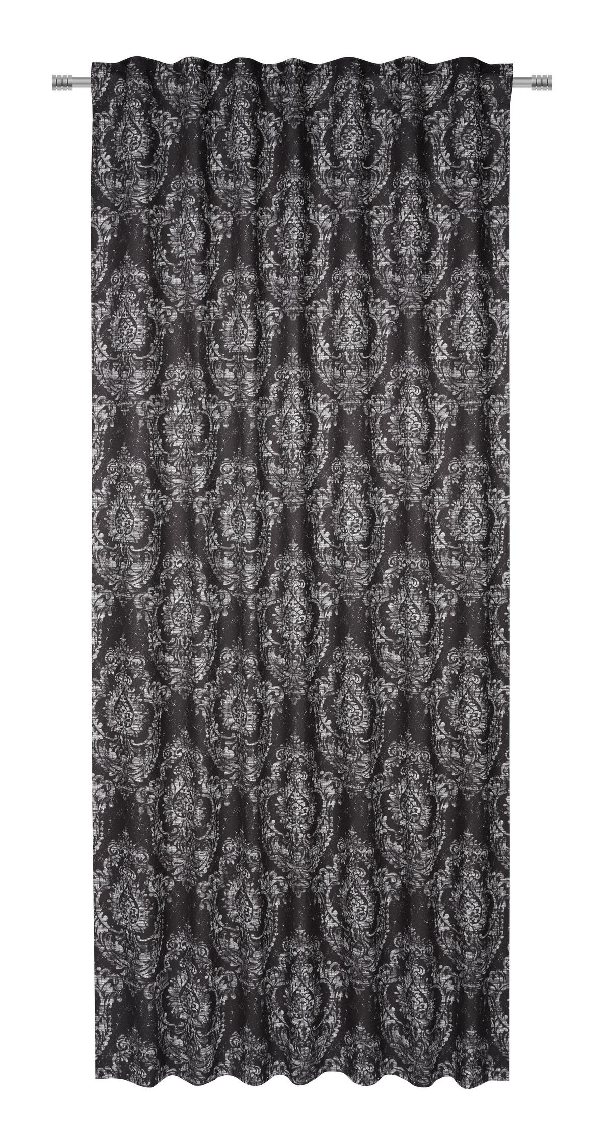 Vorhang mit Schlaufen und Band Amelie 140x245 cm Anthrazit - Anthrazit, ROMANTIK / LANDHAUS, Textil (140/245cm) - James Wood