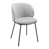 STOLIČKA MALEA - čierna/svetlosivá, Modern, kov/drevo (49/76/55cm) - Bessagi Home