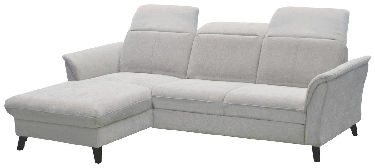 SEDACÍ SOUPRAVA ROMERO - černá/světle šedá, Moderní, kov/textil (178/91/243cm)