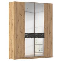 Drehtürenschrank Versitiy-d Eiche Artisan/marmoroptik 4trg - Silberfarben/Eiche Artisan, Trend, Holzwerkstoff (181/229/54cm) - James Wood