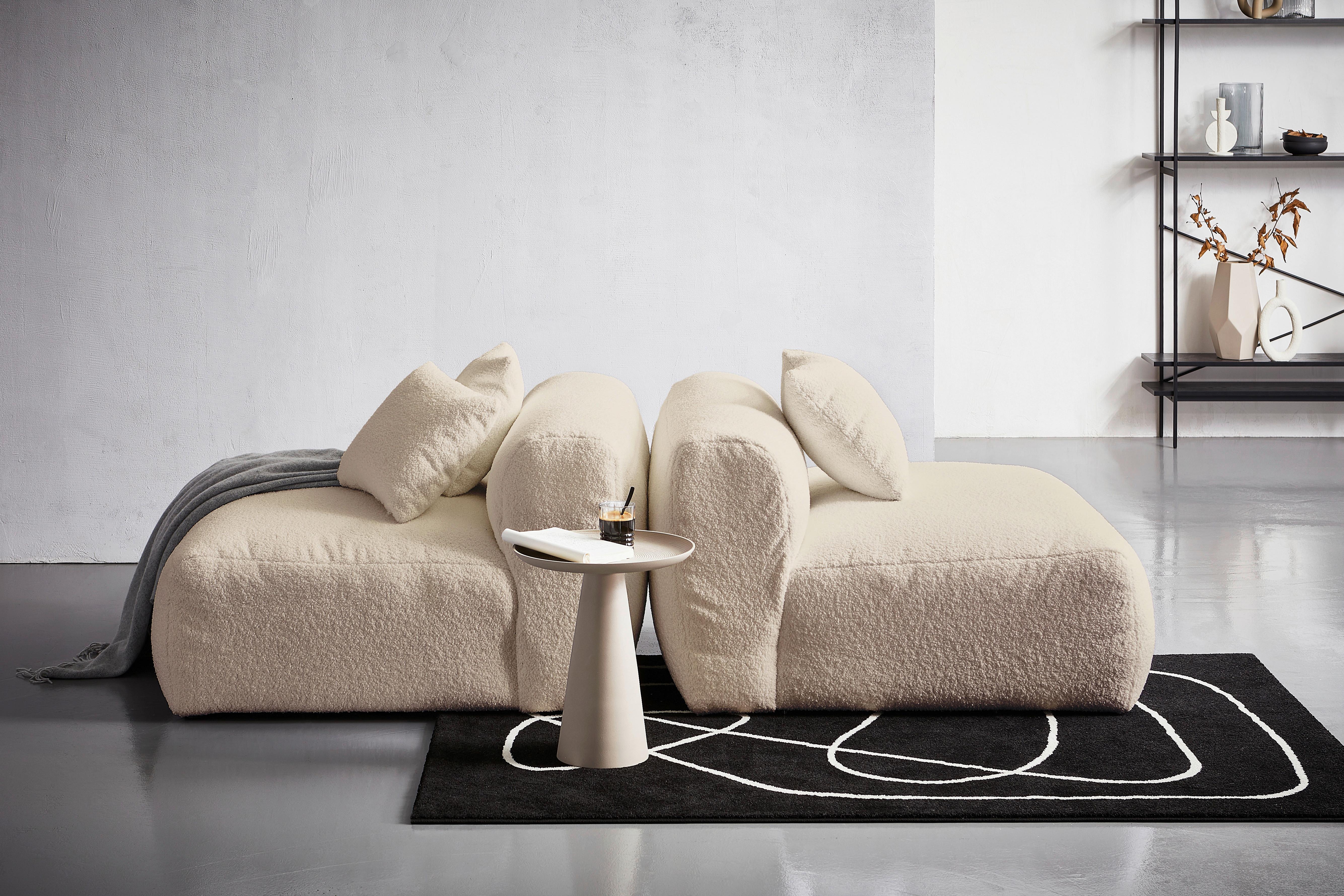 Modul Sofa Bloom 2er Sofa B: 100 Cm Beige - Beige, Trend, Textil (100/70/122cm) - Livetastic