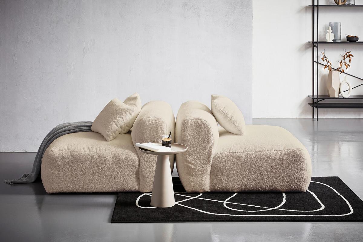 Modul Sofa Bloom 2er Sofa B: 100 Cm Beige - Beige, Trend, Textil (100/70/122cm) - Livetastic