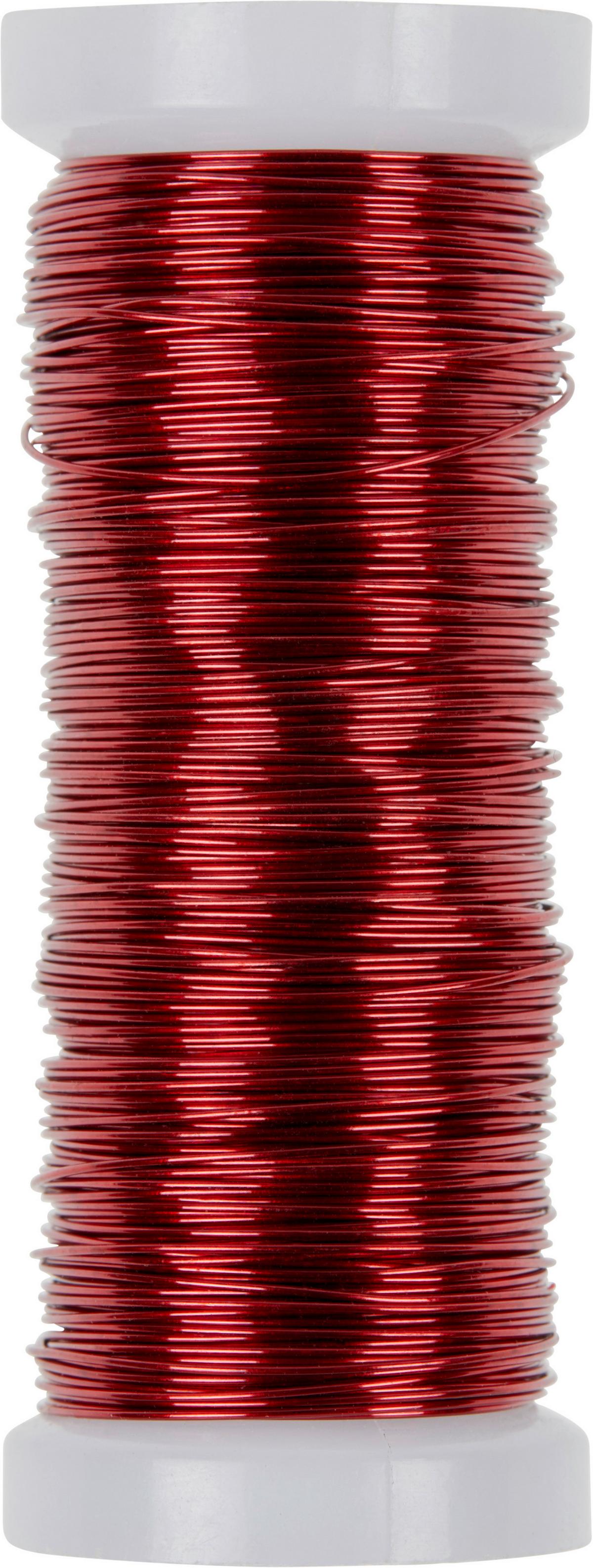 Bindedraht Zwirni L: 32 M - Rot/Silberfarben, Metall (3200cm)