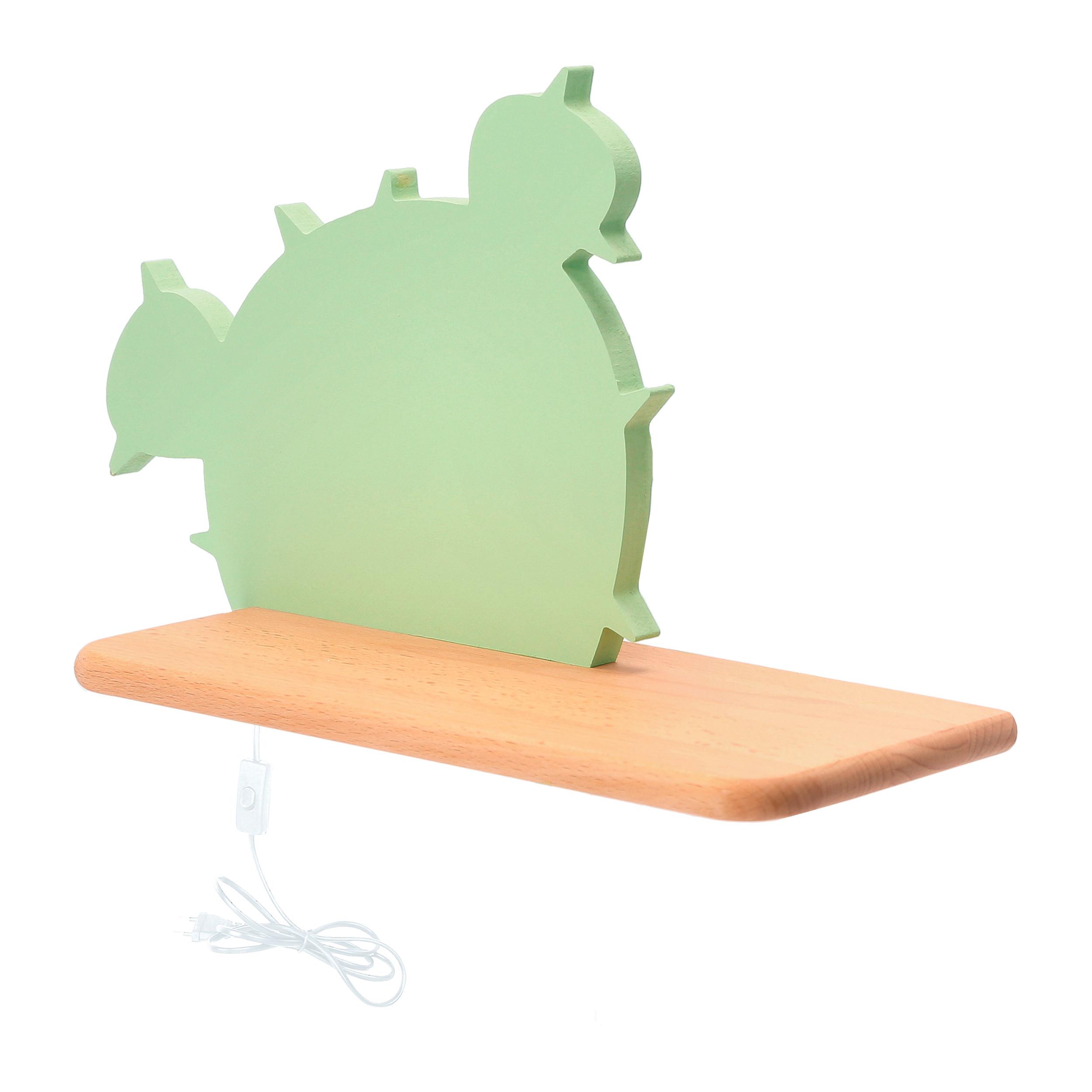 Kinderwandleuchte 21-01016 Cactus 3 - Grün, Basics, Holz/Holzwerkstoff (33.5/12/20.5cm)