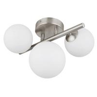 Led Mennyezeti Lámpa 56140-3w - opál/nikkelszínű, Konventionell, Üveg/fém (28,5/23,5/20,5cm) - Globo