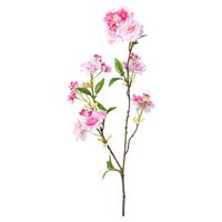 Kunstpflanze Kirschblütenzweig Pink/Weiß L: 66 cm, Geli - Pink/Braun, Natur, Kunststoff (66cm)