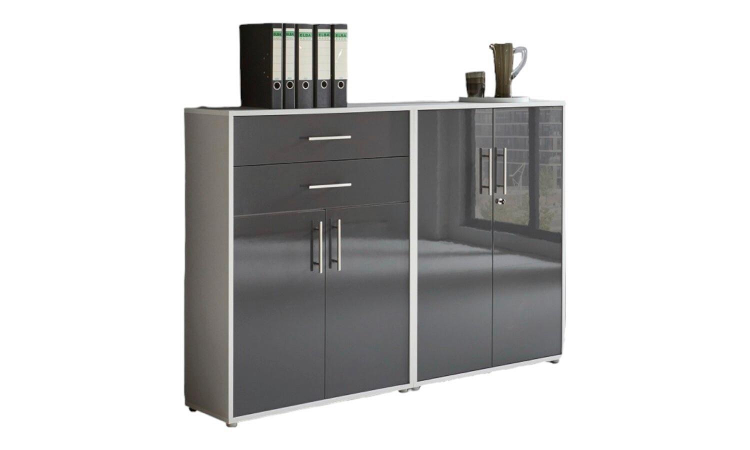 Aktenschrank Office Edition Grau/Anthrazit Hg B: 168,8cm
