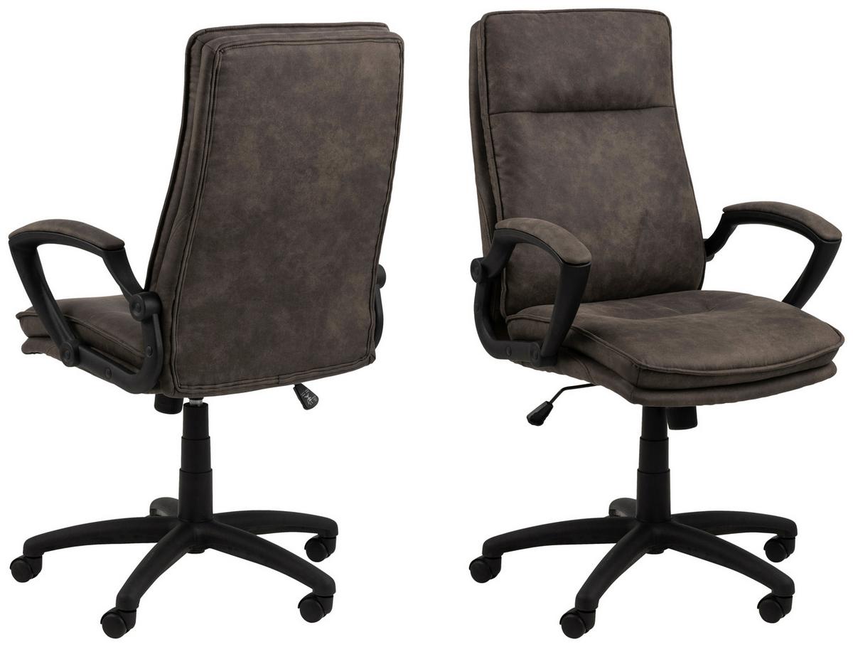 Bürostuhl Brad mit Armstützen Schieferfarben/Anthrazit - Schieferfarben/Anthrazit, Trend, Kunststoff/Textil (67/115/69,5cm) - MID.YOU