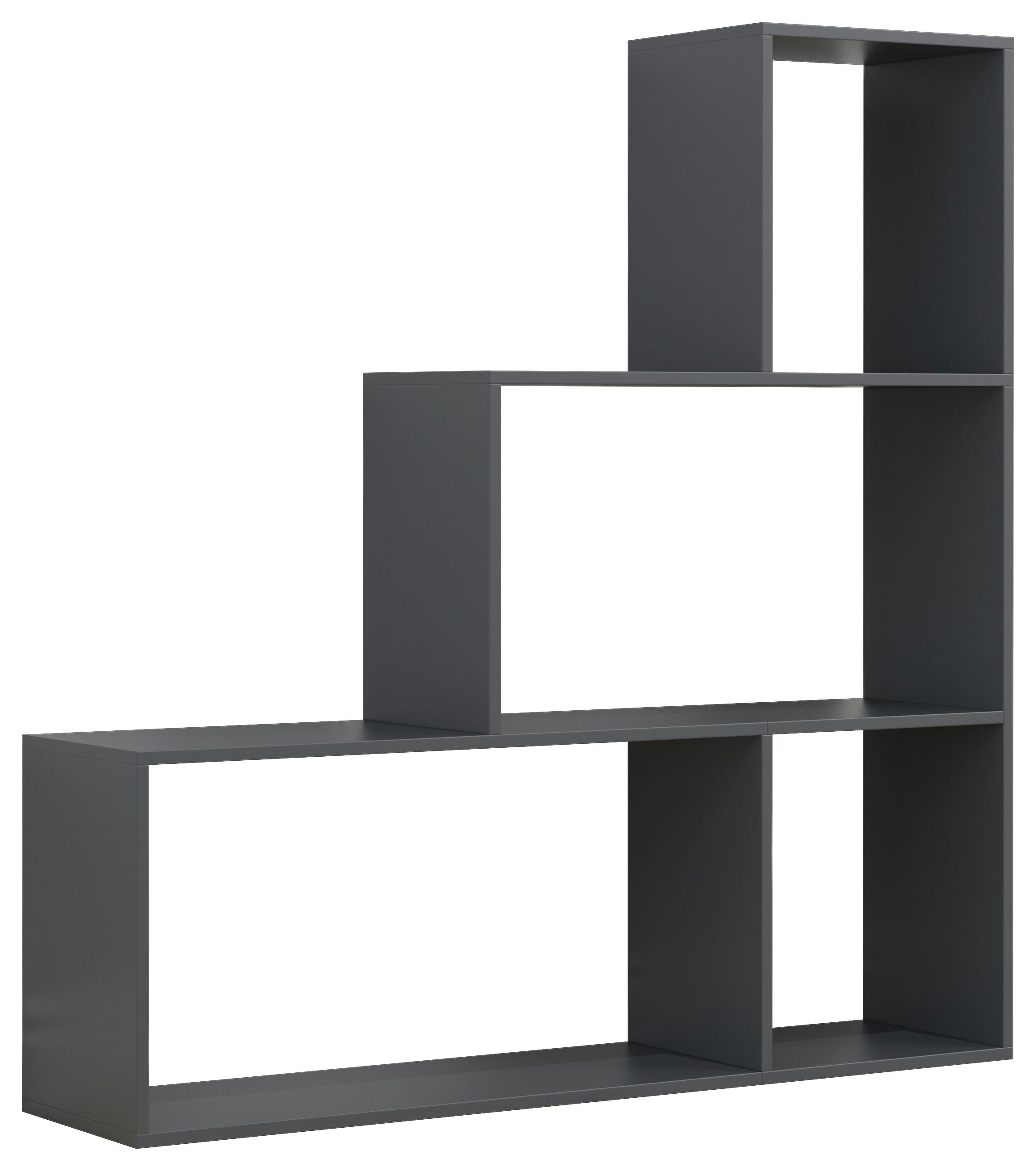 Regal Dubila Anthrazit B: 117 cm - Anthrazit, Basics, Holzwerkstoff (117/123/29cm) - MID.YOU