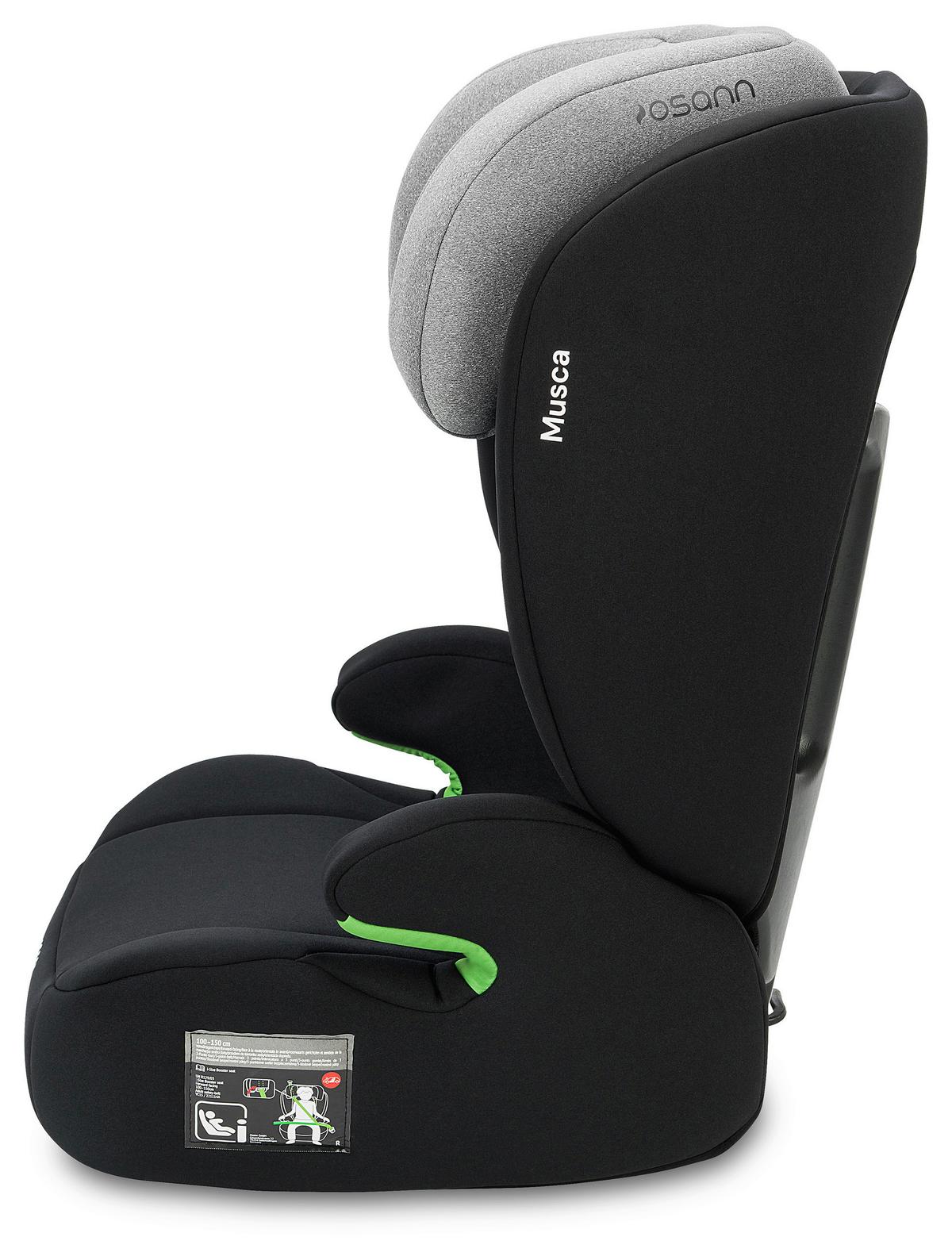 Kinderautositz Musca - Hellgrau/Schwarz, Basics, Kunststoff/Textil (44/55/43cm) - Osann