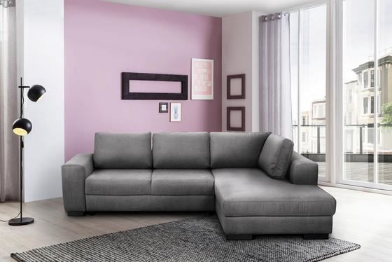 Schöne Wohnzimmereinrichtung für Ihr Zuhause Wohnlandschaft in Grau mit Bettfunktion