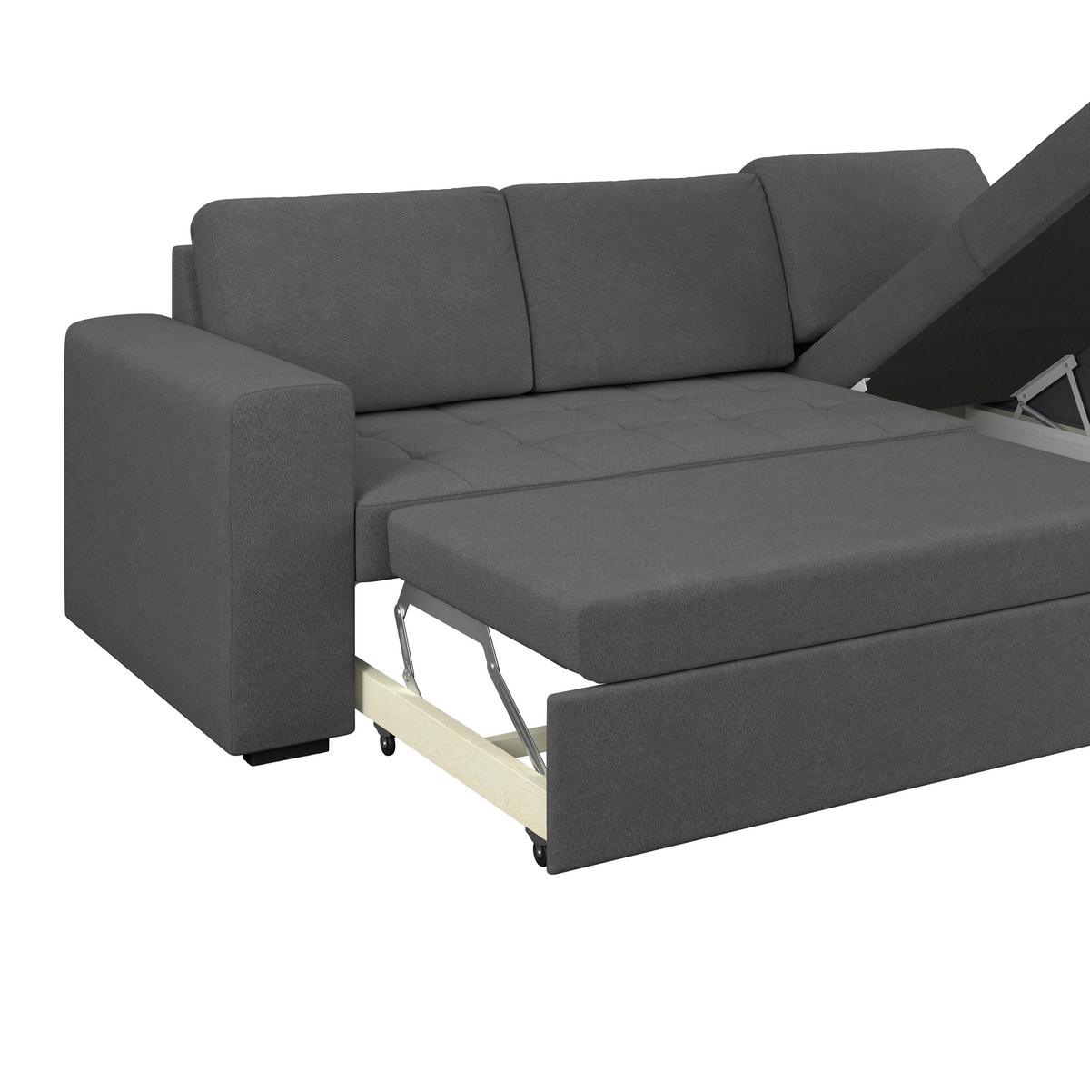 Ecksofa Jan Anthrazit S: 247x155 Cm - Anthrazit, Trend, Textil (247/155cm)