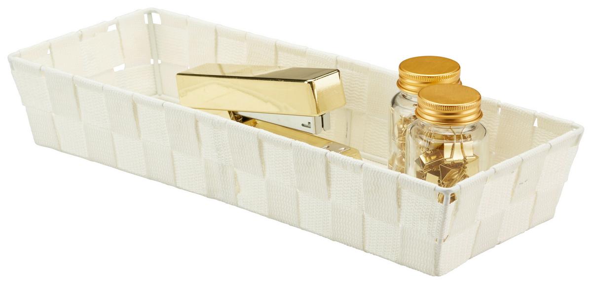 Aufbewahrungskorb Batis 36x14 cm Versch. Farben - Schwarz/Braun, Kunststoff/Metall (36/14/6cm) - Ondega