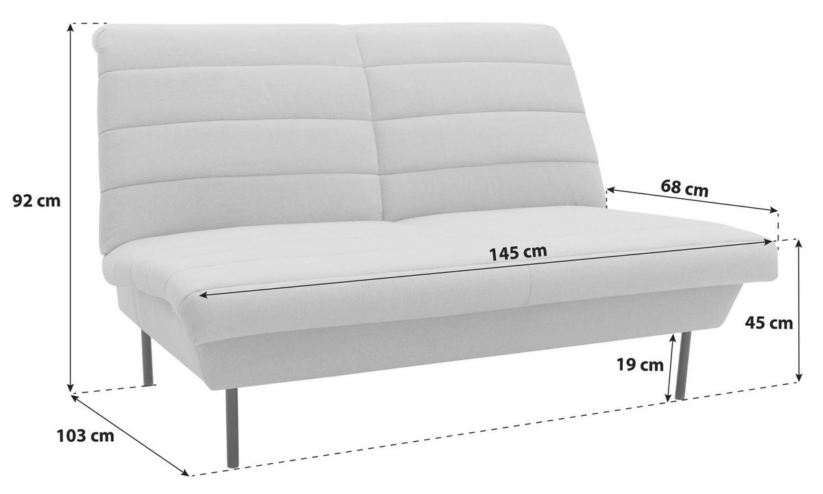 2-sitzer-sofa Looks Ix Dunkelblau - Schwarz/Dunkelblau, Design, Textil (145/92/103cm) - LOOKS by W.Joop