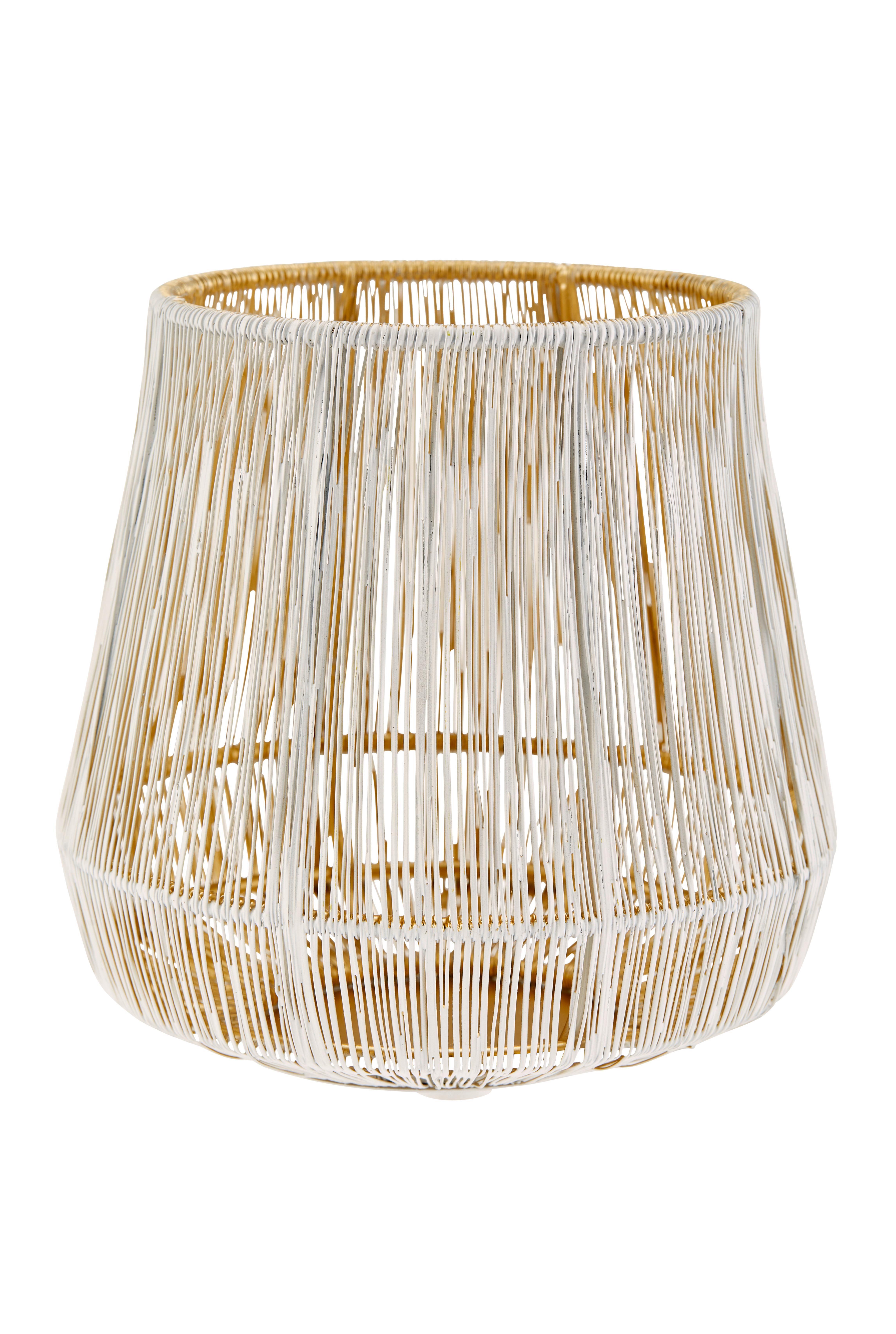 Laterne Sandra - Goldfarben/Weiß, MODERN, Metall (16/15cm) - James Wood