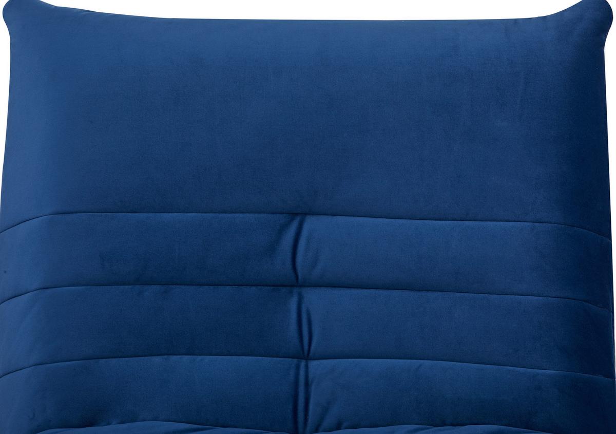 Sessel Jarvis Blau Samt B: 75 cm - Blau/Schwarz, MODERN, Textil (75/92/87cm) - MID.YOU