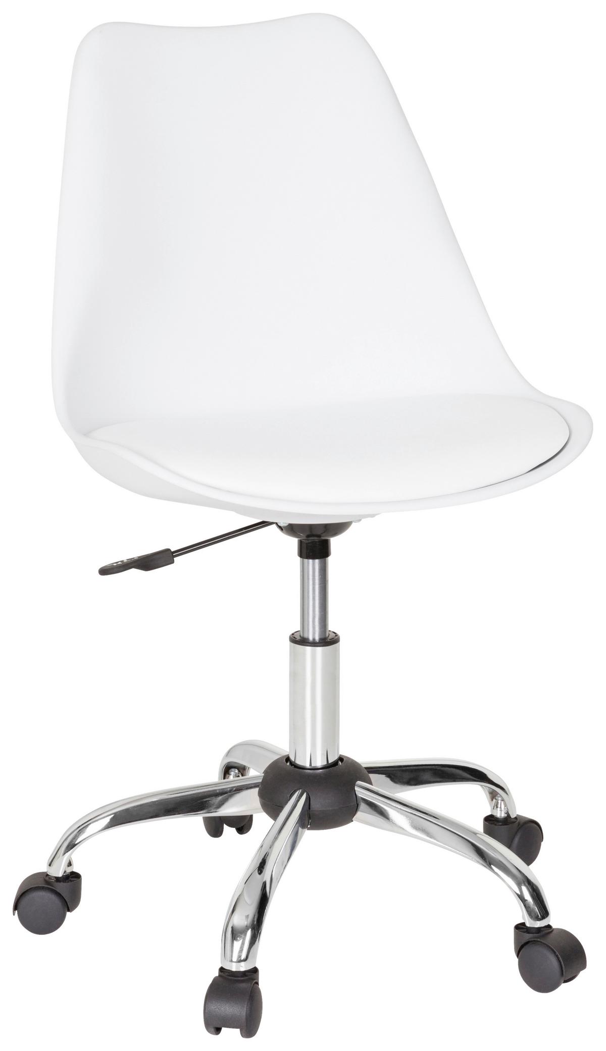 Drehstuhl Fancy Pro Weiß - Weiß, MODERN, Kunststoff/Textil (48/86/54cm) - MID.YOU