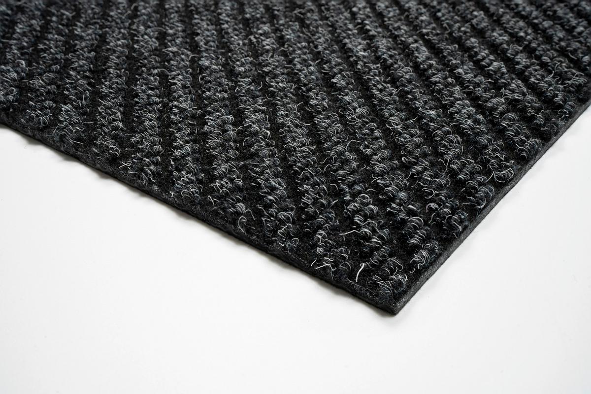 Teppichfliese Anthrazit Centaur 50x50 cm Florhöhe 4 mm - Anthrazit, Basics, Textil (50/50cm)