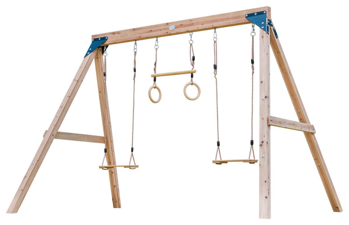 Schaukel A030.510.00 - Braun, KONVENTIONELL, Holz/Metall (186/208/299cm) - Ambia Garden