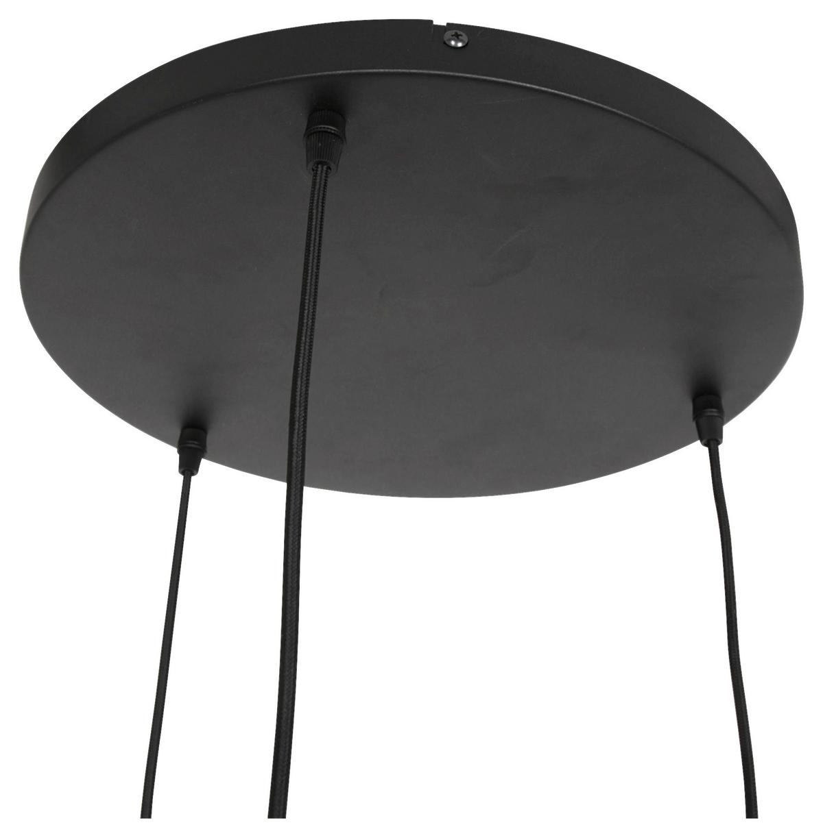 Pendelleuchte Bollique - Schwarz, Trend, Glas/Metall (25/40-150/120cm)