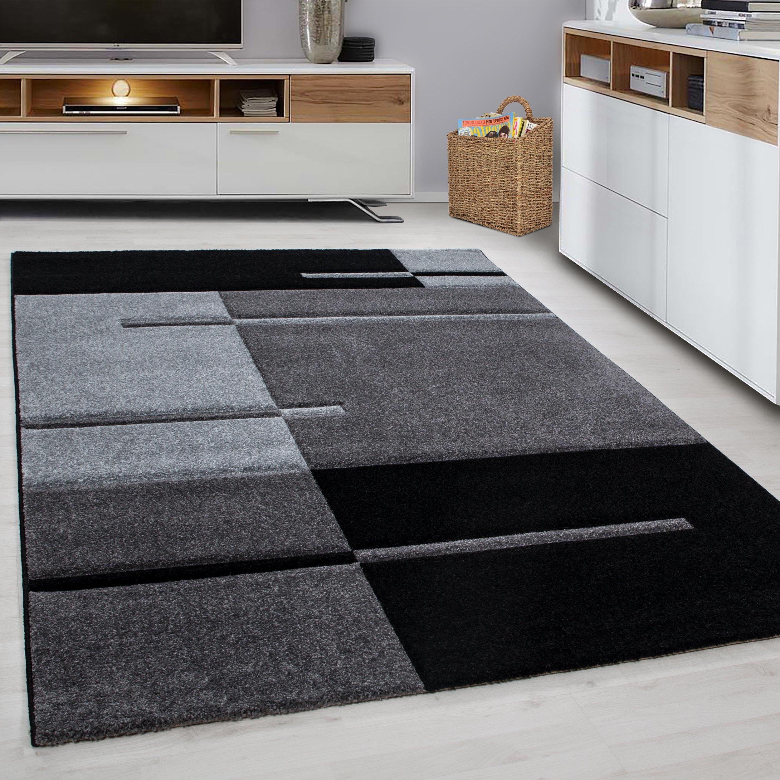 Teppich Läufer Grau Hawaii 80x300 cm - Grau, KONVENTIONELL, Textil (80/300cm)