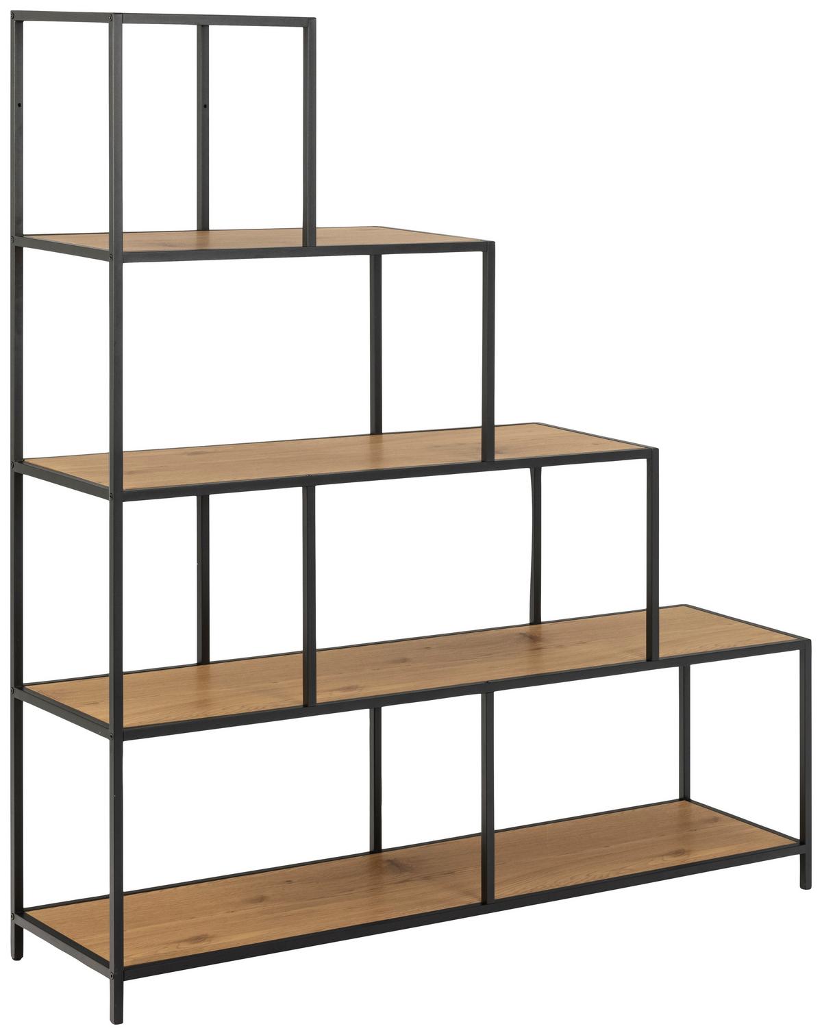 DELIACA STENA SEAFORD - čierna/farba duba, Trend, kov/kompozitné drevo (135/150/35cm)