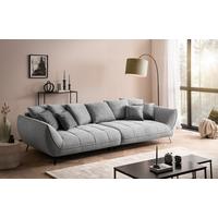 BIGSOFA Triton Hellgrau B: 311 cm - Hellgrau/Schwarz, Design, Textil (311/95/130cm) - MID.YOU