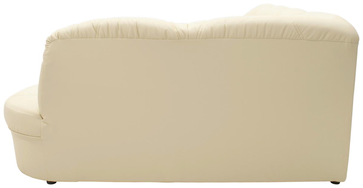 Ecksofa Papenburg Beige Lederlook - Beige/Schwarz, KONVENTIONELL, Textil (243/180cm) - MID.YOU