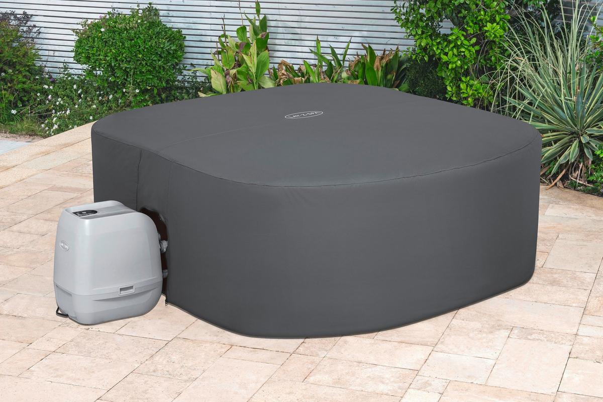 Whirlpoolabdeckung Daniela - Dunkelgrau, KONVENTIONELL, Kunststoff (201/201/80cm) - Bestway