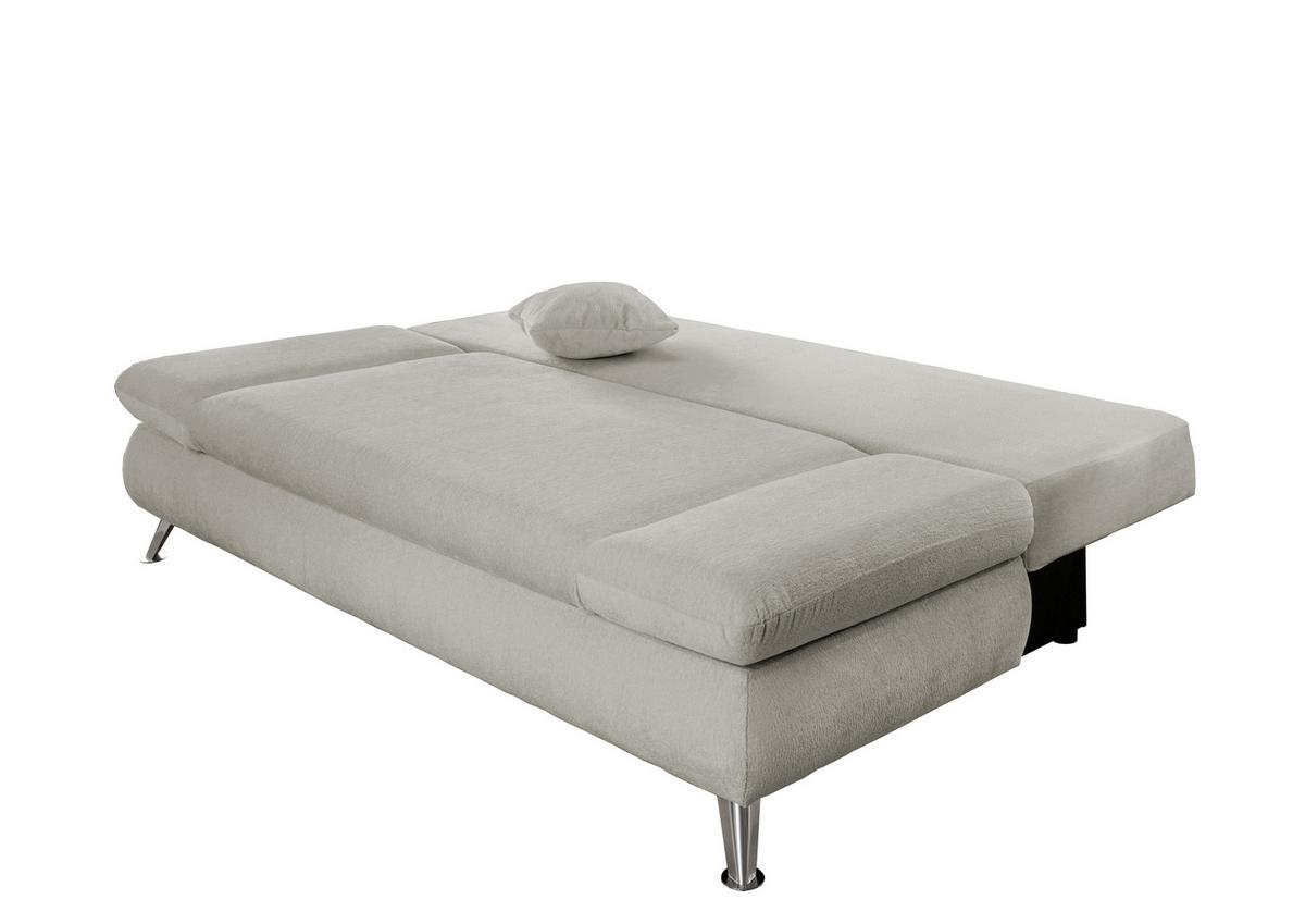 2-Sitzer-Sofa Mit Schlaffunktion Dale B: 208 cm - Chromfarben/Grau, MODERN, Textil (208/86/95cm) - Livetastic