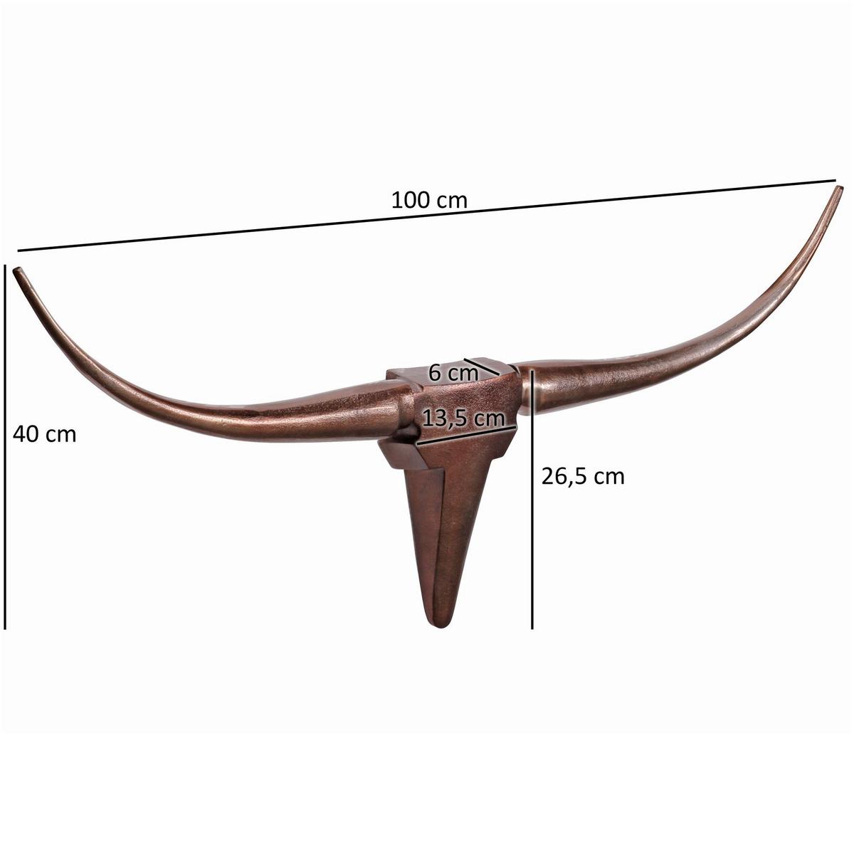 Wanddeko Wohnling Bronzefarben B: 100cm - Bronzefarben, MODERN, Metall (100/40/6cm) - MID.YOU