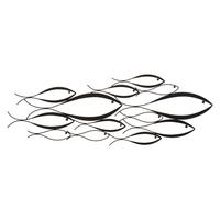 Wanddeko Fishy Schwarz B: 100 Cm - Schwarz, Basics, Metall (100/35/1cm)