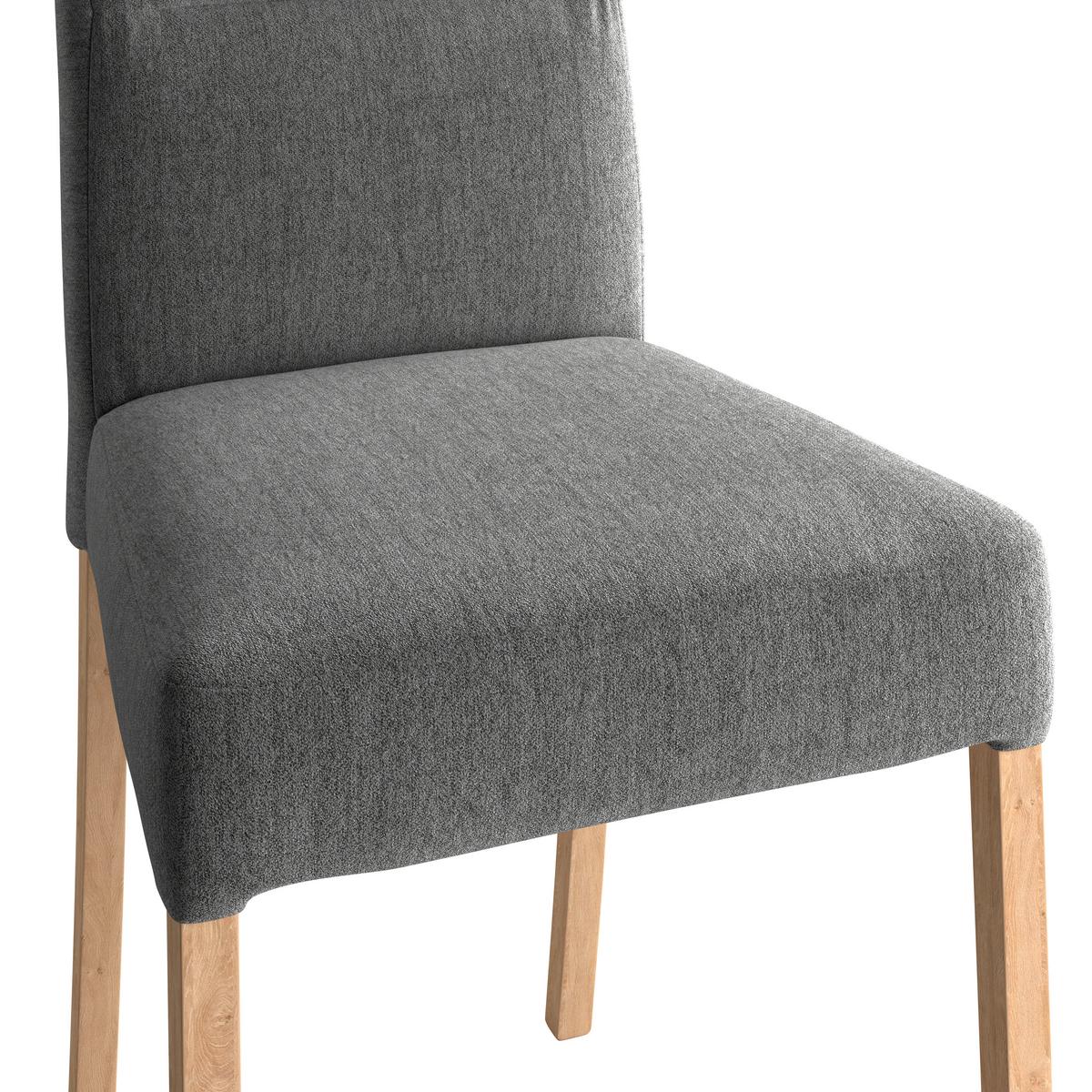 Stuhl Emma Ii - Eichefarben/Anthrazit, KONVENTIONELL, Holz/Textil (43/91/58cm)