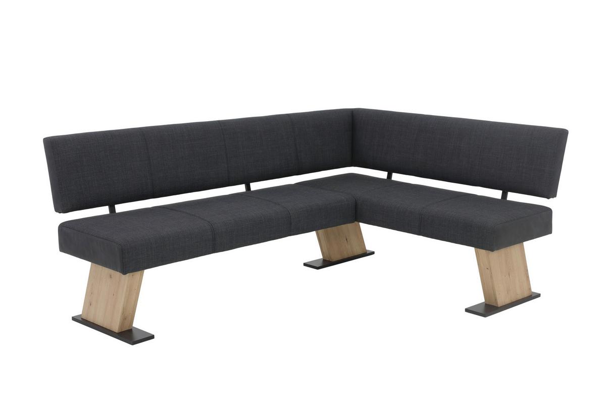 ECKBANK LYON LEB - Anthrazit/Eiche Artisan, MODERN, Holzwerkstoff/Textil (210/87cm) - P & B