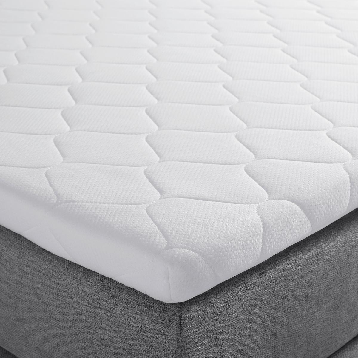 Postel boxpring s toperem, 140x200 cm, šedá - šedá/černá, Moderní, dřevo/textil (140/200cm) - Bessagi Home